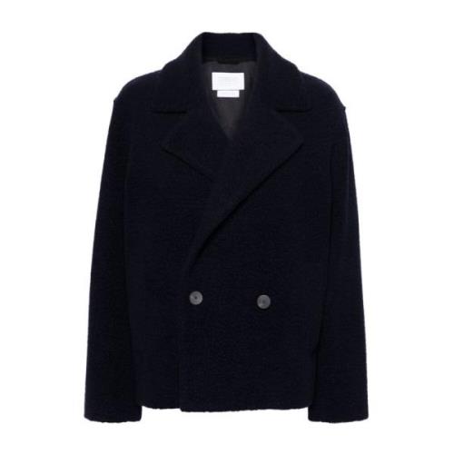 Blauwe Wolmix Bouclé Jas Harris Wharf London , Blue , Dames