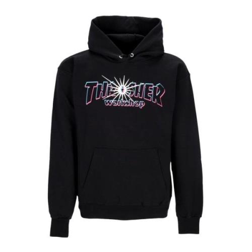 Zwarte hoodie met pluche interieur Thrasher , Black , Unisex