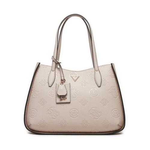 Keandra Tote Bag - Beige PU Leer Guess , Beige , Dames