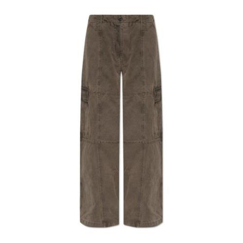 Broek met zakken Kenzo , Brown , Dames