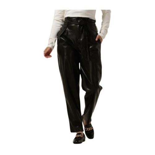 Zwarte Leatherlook Broek Brock Mes Demoiselles , Black , Dames