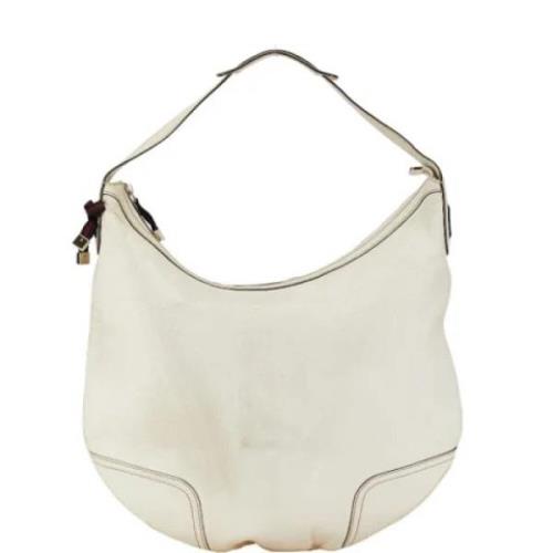 Pre-owned Leather handbags Gucci Vintage , White , Dames