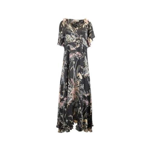 Pre-owned Silk dresses Valentino Vintage , Black , Dames