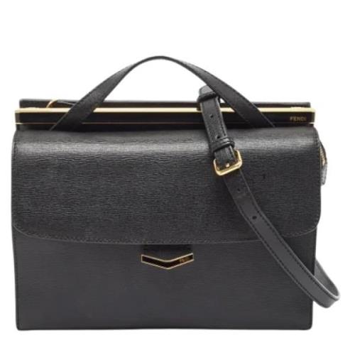 Pre-owned Leather handbags Fendi Vintage , Black , Dames