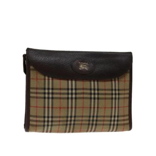 Pre-owned Cotton clutches Burberry Vintage , Beige , Dames