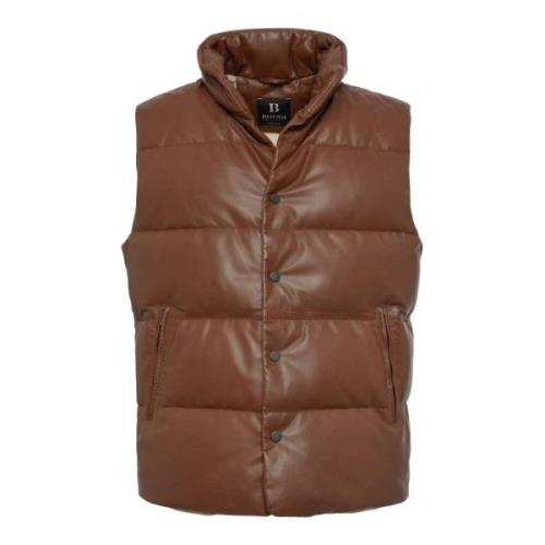 Echt leren bodywarmer met donsvulling Boggi Milano , Brown , Heren