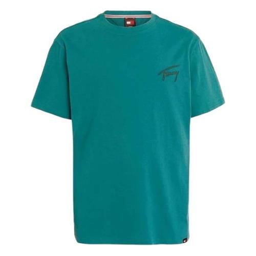 Reg Signature T-shirt Tommy Hilfiger , Green , Heren