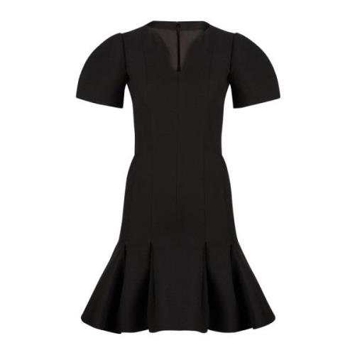 Zwarte Wol Peplum Jurk Nina Ricci , Black , Dames