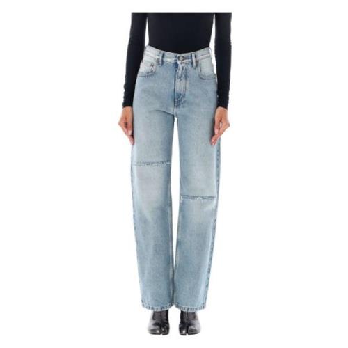 Lichtblauwe Distressed Slim Denim Jeans MM6 Maison Margiela , Blue , D...