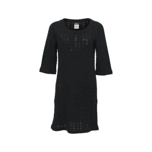 Pre-owned Cotton dresses Chanel Vintage , Black , Dames