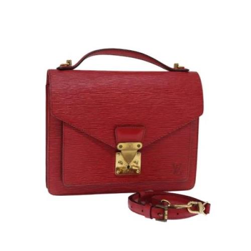 Pre-owned Leather handbags Louis Vuitton Vintage , Red , Dames