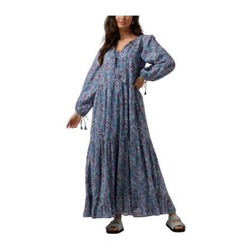 Zena Long Dress Vrouwen Maxi Antik Batik , Multicolor , Dames