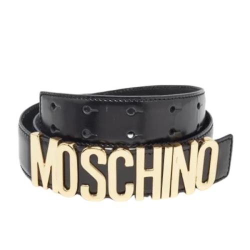 Pre-owned Leather belts Moschino Pre-Owned , Black , Dames