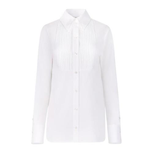 Witte Katoenen Overhemd met Slabbetje Nina Ricci , White , Dames