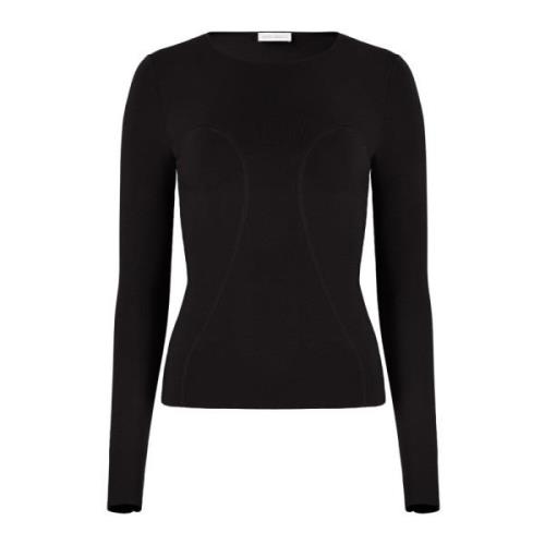 Zwarte aansluitende longsleeve top Nina Ricci , Black , Dames