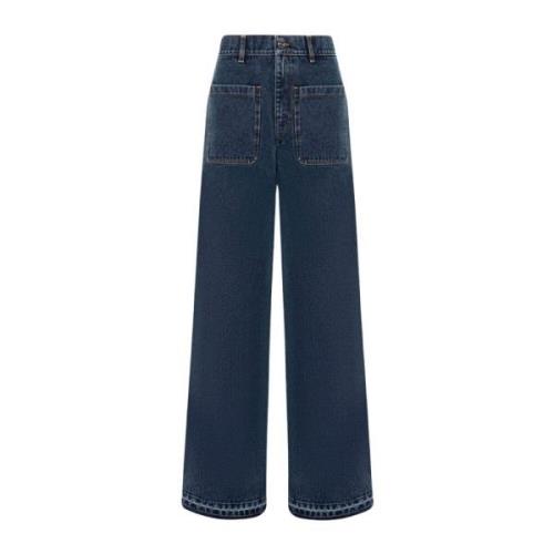 Op Maat Gemaakte Denim Jeans Kiton , Blue , Dames