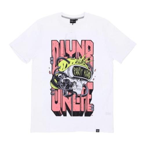 Skull Party Hard Tee Wit Dolly Noire , White , Heren