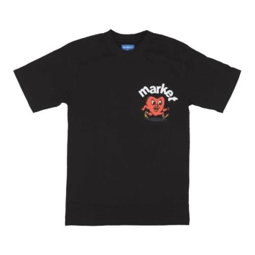 Zwarte Fragile Tee Korte Mouw T-shirt Market , Black , Heren