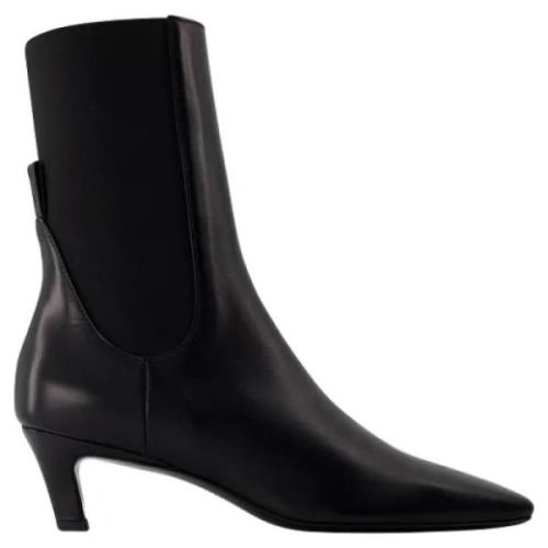 Leather boots TotêMe , Black , Dames