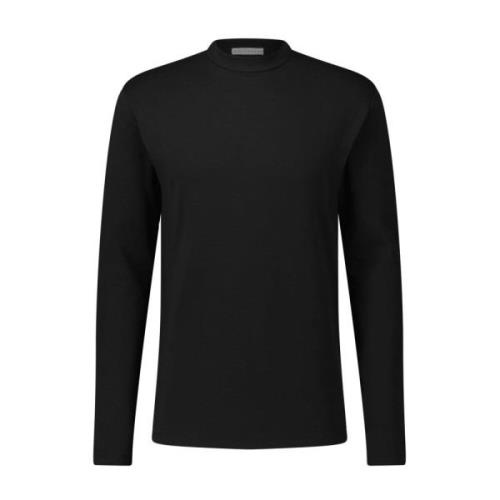 Katoenen Longsleeve Erwien Kiefermann , Black , Heren