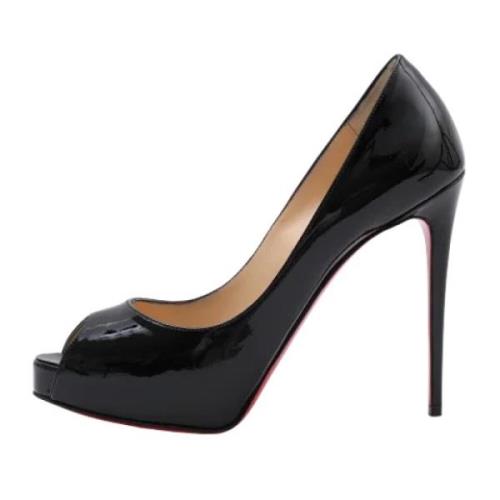 Pre-owned Leather heels Christian Louboutin Pre-owned , Black , Dames