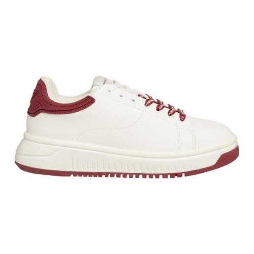 Eenvoudige Vetersneakers Emporio Armani , White , Dames