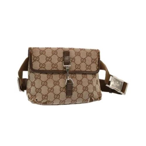 Pre-owned Canvas gucci-bags Gucci Vintage , Beige , Dames