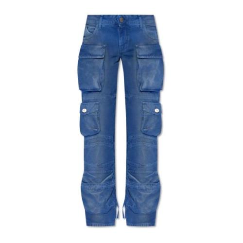 Jeans met logo The Attico , Blue , Dames