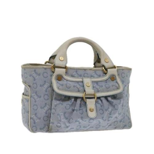 Pre-owned Canvas handbags Celine Vintage , Blue , Dames