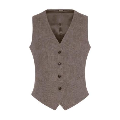 Kasjmiermix Vest Kiton , Beige , Dames