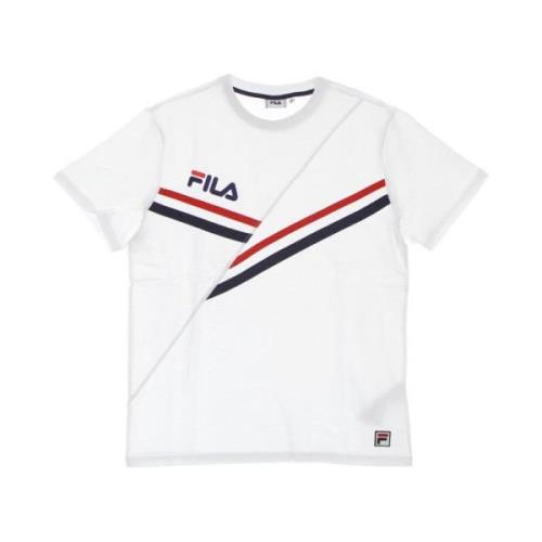 Witte Heren T-shirt Korte Mouw Fila , White , Heren