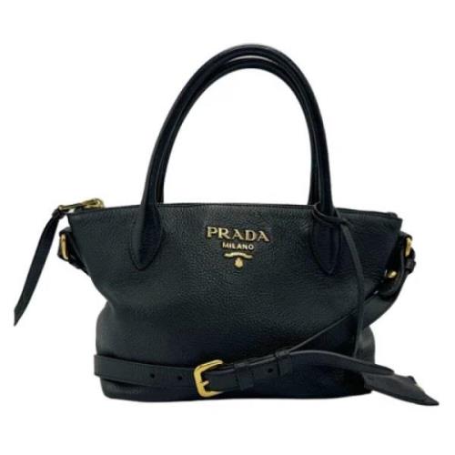 Pre-owned Leather shoulder-bags Prada Vintage , Black , Dames