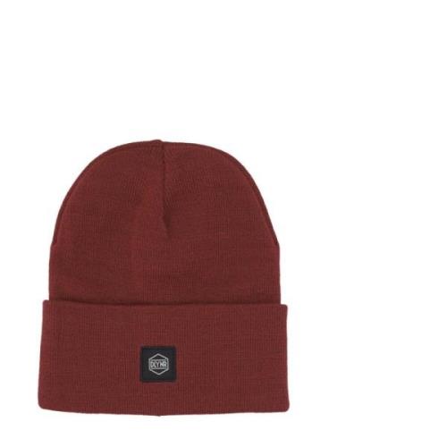 Klassieke Logo Beanie Hoed Burgundy Dolly Noire , Red , Heren