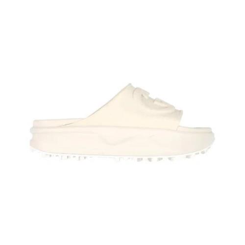 Pre-owned Rubber flats Gucci Vintage , White , Dames