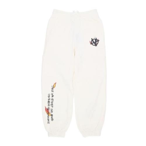 Flamed Logo Lichtgewicht Trainingsbroek Acupuncture , White , Heren