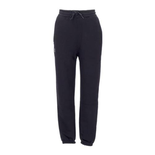 Zwarte Fleece Sweatpants Elastische Taille Dolly Noire , Black , Heren