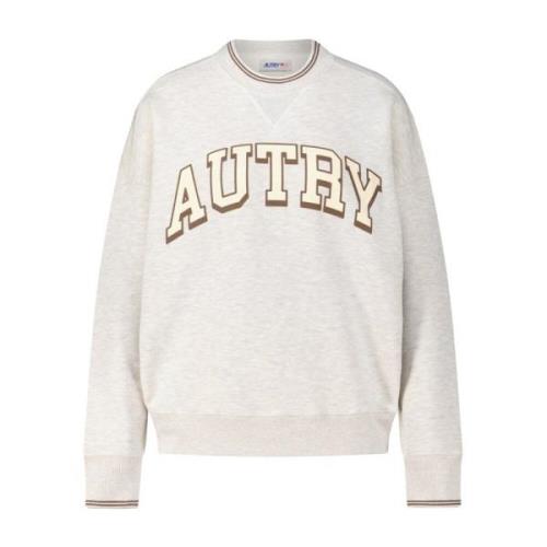 Sporty Logo Crewneck Sweater Autry , Gray , Dames