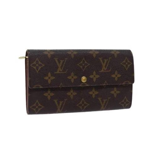 Pre-owned Coated canvas wallets Louis Vuitton Vintage , Brown , Dames