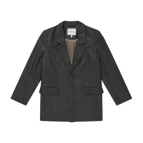 Pinstripe Blazer met Klepzakken Munthe , Black , Dames