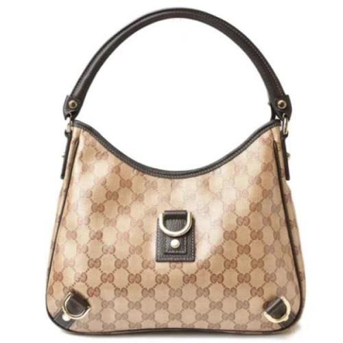 Pre-owned Canvas shoulder-bags Gucci Vintage , Beige , Dames