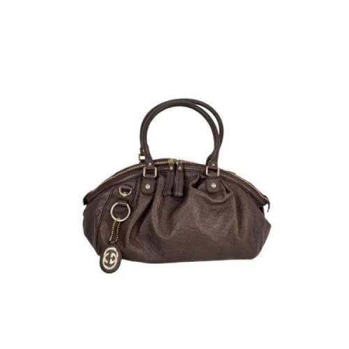 Pre-owned Canvas handbags Gucci Vintage , Brown , Dames