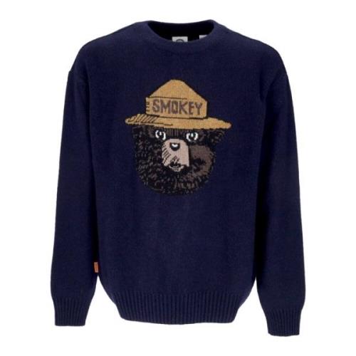 Jacquard Sweater Smokey Bear Eclipse Navy Element , Blue , Heren