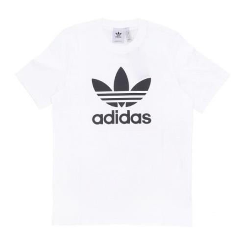 Klassieke Trefoil Tee Wit/Zwart T-shirt Adidas , White , Heren