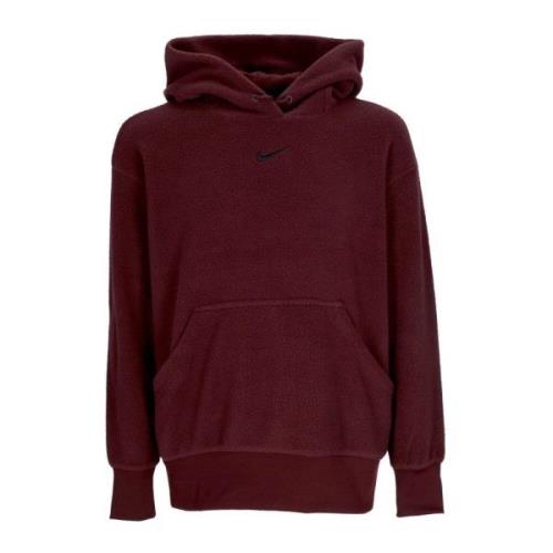 Pluizige Hoodie Burgundy Crush/Zwart Nike , Brown , Dames