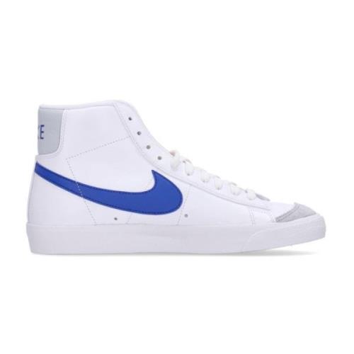 Vintage Hoge Top Sneaker Wit/Blauw Nike , White , Heren