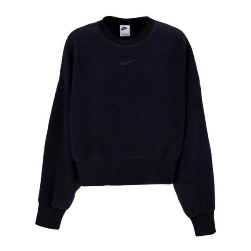 Plush Mod Crop Crewneck Sweatshirt Nike , Black , Dames