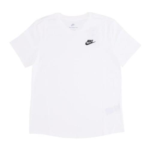 Wit Sportswear Club Tee Korte Mouw Nike , White , Dames