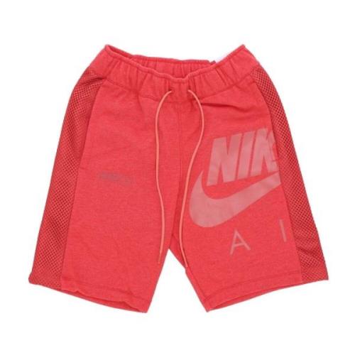 Sportshorts Rood Klei Mesh Inzetstukken Nike , Red , Heren