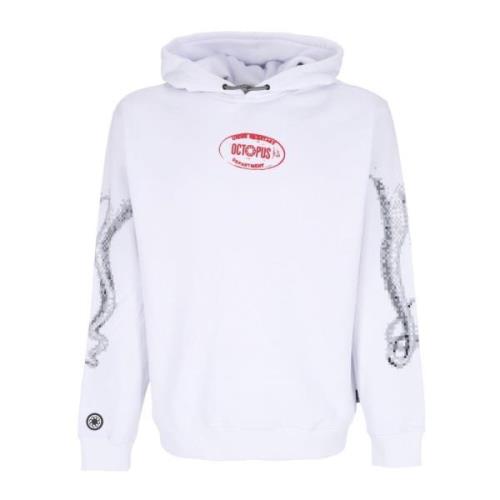 Witte hoodie met octopus logo Octopus , White , Heren