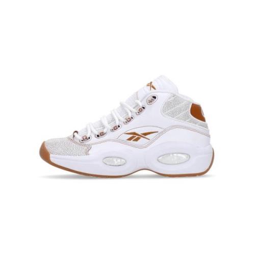 Mid Witte Basketbalschoen Iverson N°3 Reebok , White , Heren